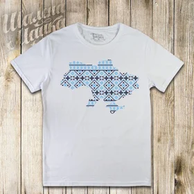 Прикольные футболки: Украина Карта Вышиванка 1